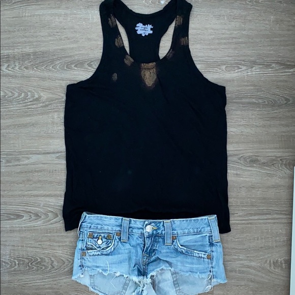 ❤️ Citizens of Humanity Gold Black Racerback Tank - Picture 1 of 3